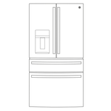 GE Profile(TM) ENERGY STAR(R) 27.9 Cu. Ft. Smart Fingerprint Resistant 4-Door French-Door Refrigerator with Door In Door - (PVD28BYNFS)