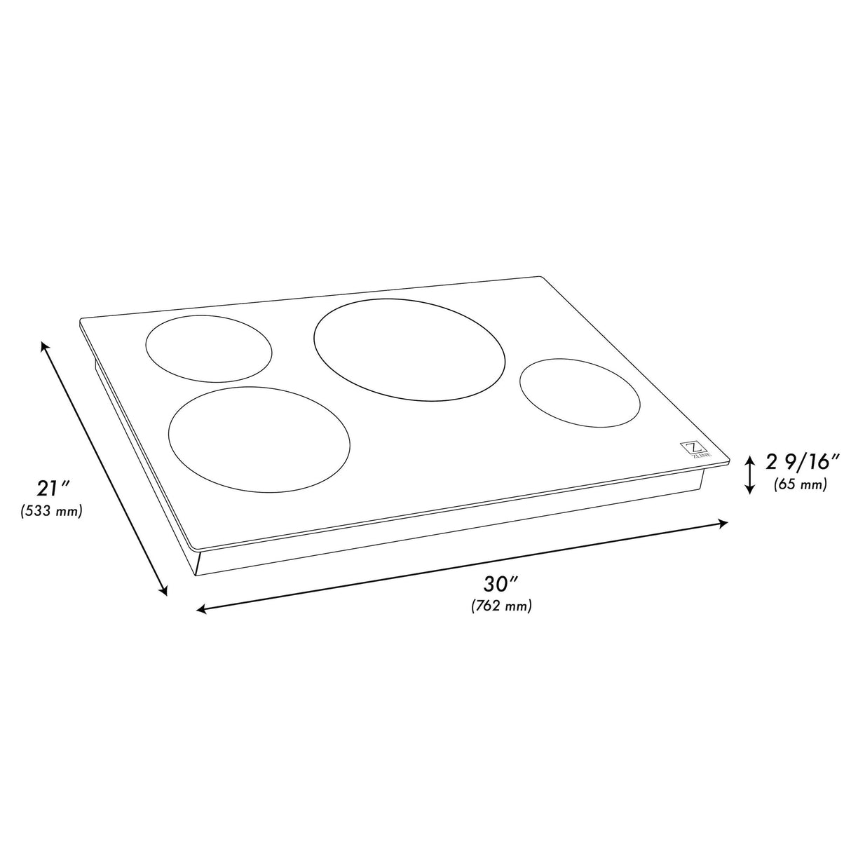 ZLINE 30 in. Induction Cooktop with 4 burners (RCIND-30) - (RCIND30)