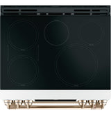 Caf(eback)(TM) 30" Smart Slide-In, Front-Control, Induction and Convection Double-Oven Range - (CHS950P4MW2)