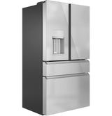 Caf(eback)(TM) ENERGY STAR(R) 22.3 Cu. Ft. Smart Counter-Depth 4-Door French-Door Refrigerator in Platinum Glass - (CXE22DM5PS5)