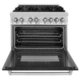 ZLINE 36 in. Dual Fuel Range with Gas Stove and Electric Oven in Stainless Steel (RA36) [Color: Black Matte] - (RABLM36)