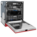 ZLINE 24" Monument Series 3rd Rack Top Touch Control Dishwasher with Stainless Steel Tub, 45dBa (DWMT-24) [Color: Red Matte] - (DWMTRM24)