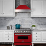 ZLINE 30 in. 4.0 cu. ft. Dual Fuel Range with Gas Stove and Electric Oven in All DuraSnow Stainless Steel with Color Door Options (RAS-SN-30) [Color: Red Matte] - (RASRM30)