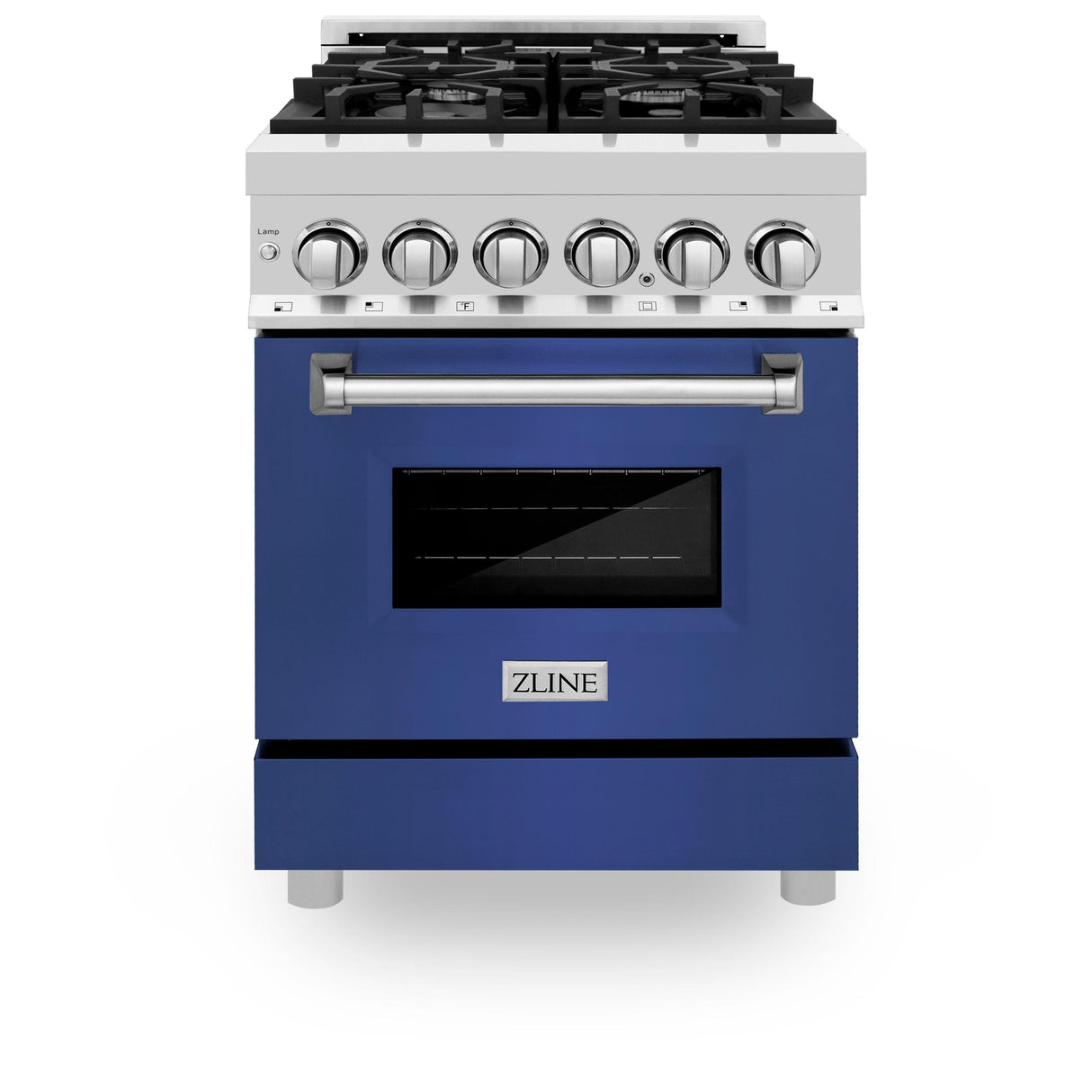 ZLINE 24 in. Professional Dual Fuel Range with Color Door Options (RA24) [Color: Blue Matte] - (RABM24)