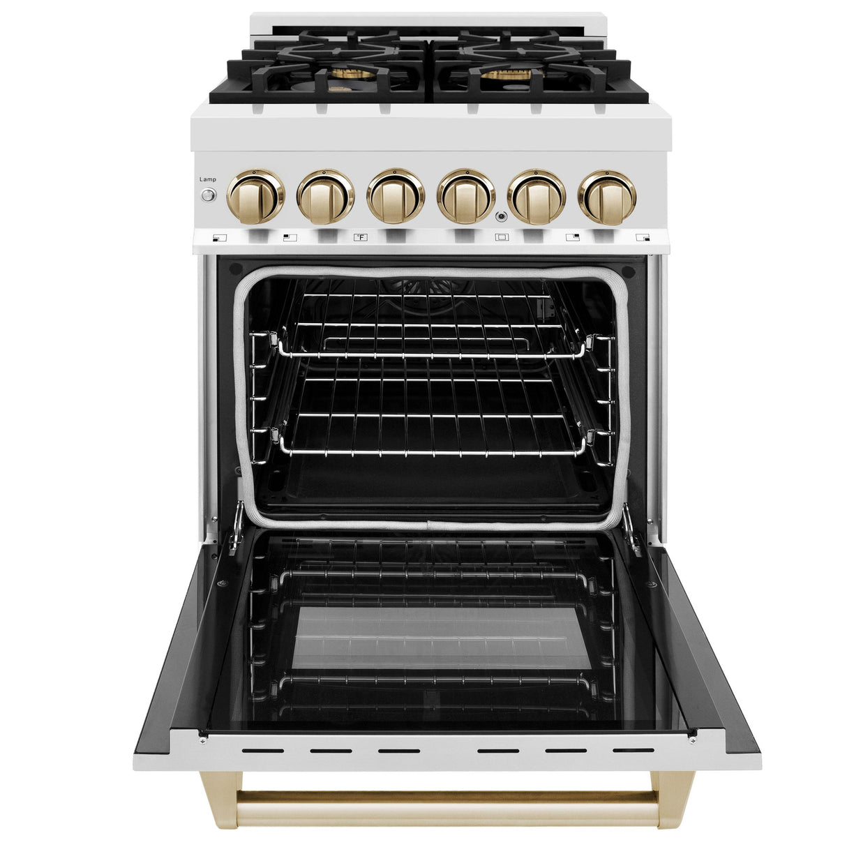 ZLINE Autograph Edition 30" 4.0 cu. ft. Dual Fuel Range with Gas Stove and Electric Oven in Stainless Steel with Accents (RAZ-30) [Color: Gold] - (RAZ30G)