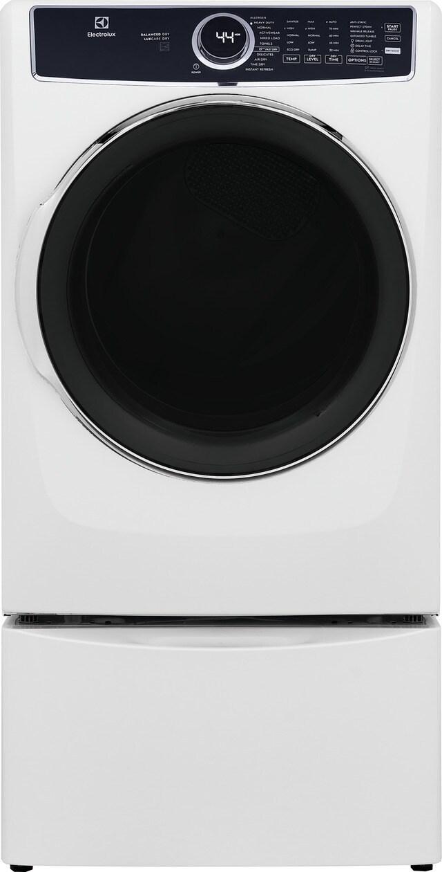 Electrolux Front Load Perfect Steam(TM) Electric Dryer with Balanced Dry(TM) and Instant Refresh - 8.0 Cu. Ft. - (ELFE7637AW)