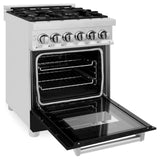 ZLINE 24 in. Professional Dual Fuel Range with Color Door Options (RA24) [Color: Black Matte] - (RABLM24)