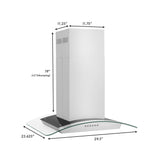 ZLINE Alpine Series Convertible Island Mount Range Hood in Stainless Steel (ALP70IS) - (ALP70IS30)