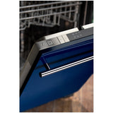 ZLINE 18 in. Compact Top Control Dishwasher with Stainless Steel Tub and Modern Style Handle, 52 dBa (DW-18) [Color: Blue Gloss] - (DWBGH18)