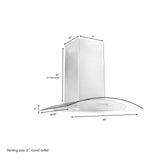 ZLINE Alpine Series Ducted Wall Mount Range Hood in Stainless Steel (ALP70WL) - (ALP70WL30)