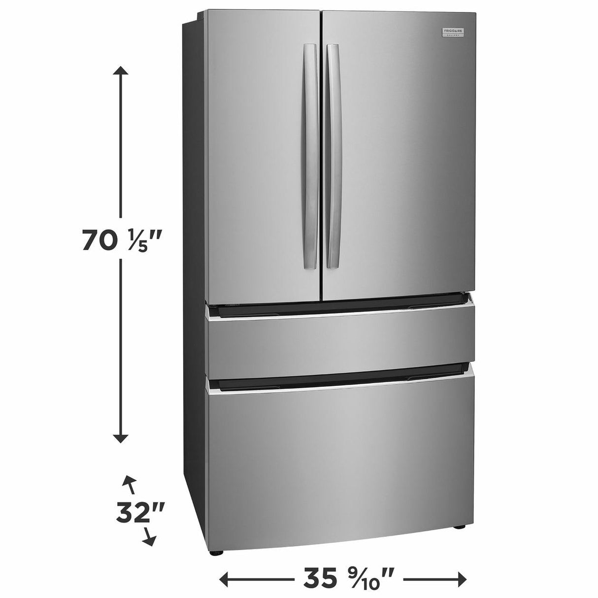 Frigidaire Gallery 22.1 Cu. Ft. Counter-Depth 4-Door French Door Refrigerator - (GRMG2272CF)