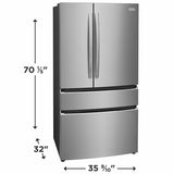 Frigidaire Gallery 22.1 Cu. Ft. Counter-Depth 4-Door French Door Refrigerator - (GRMG2272CF)