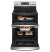 GE Profile(TM) 30" Smart Free-Standing Electric Double Oven Convection Range with No Preheat Air Fry - (PB965YPFS)