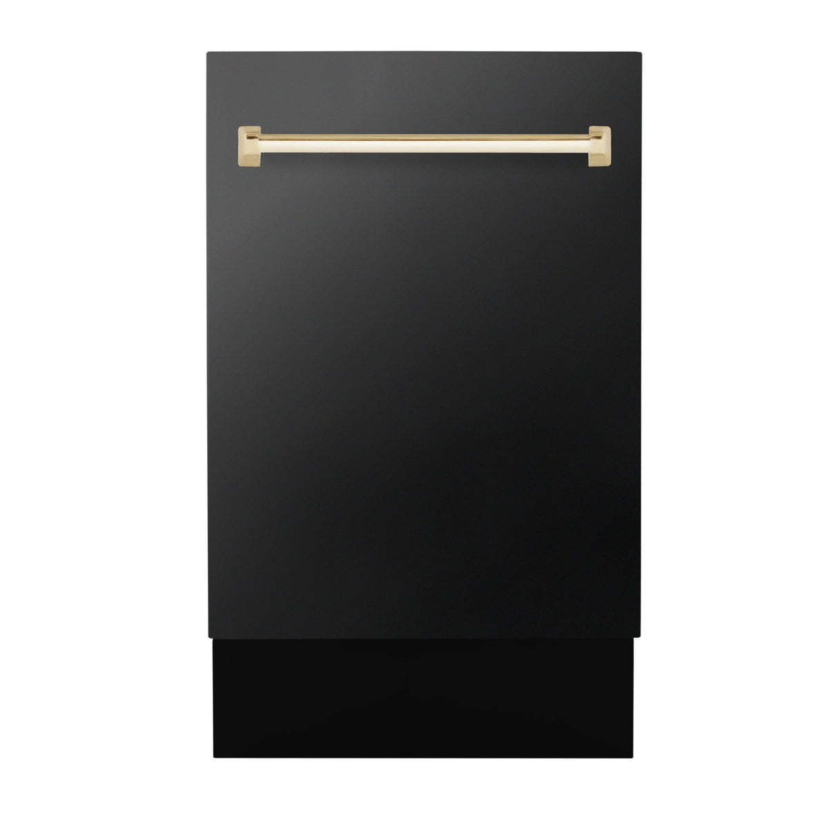 ZLINE Autograph Edition 18' Compact 3rd Rack Top Control Dishwasher in Black Stainless Steel with Accent Handle, 51dBa (DWVZ-BS-18) [Color: Gold] - (DWVZBS18G)