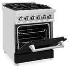 ZLINE 24 in. Professional Dual Fuel Range with Color Door Options (RA24) [Color: Black Matte] - (RABLM24)