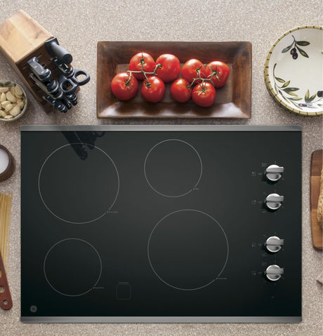 GE(R) 30" Built-In Knob Control Electric Cooktop - (JP3030SJSS)