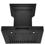 ZLINE Convertible Vent Wall Mount Range Hood in Black Stainless Steel with Crown Molding (BSKENCRN) - (BSKENCRN30)