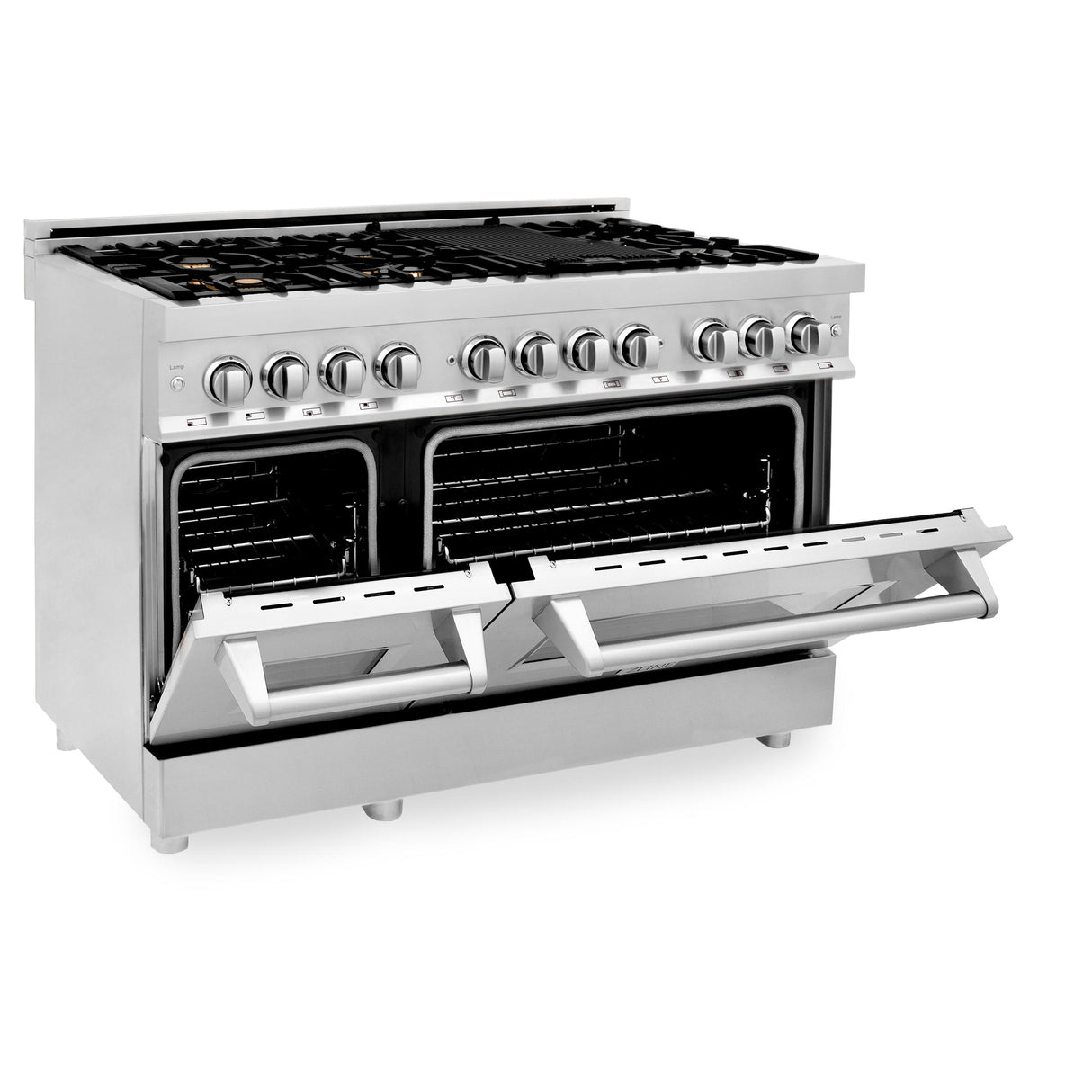 ZLINE 48 in. Dual Fuel Range with Gas Stove and Electric Oven in Stainless Steel (RA48) [Color: DuraSnow Stainless Steel] - (RASN48)