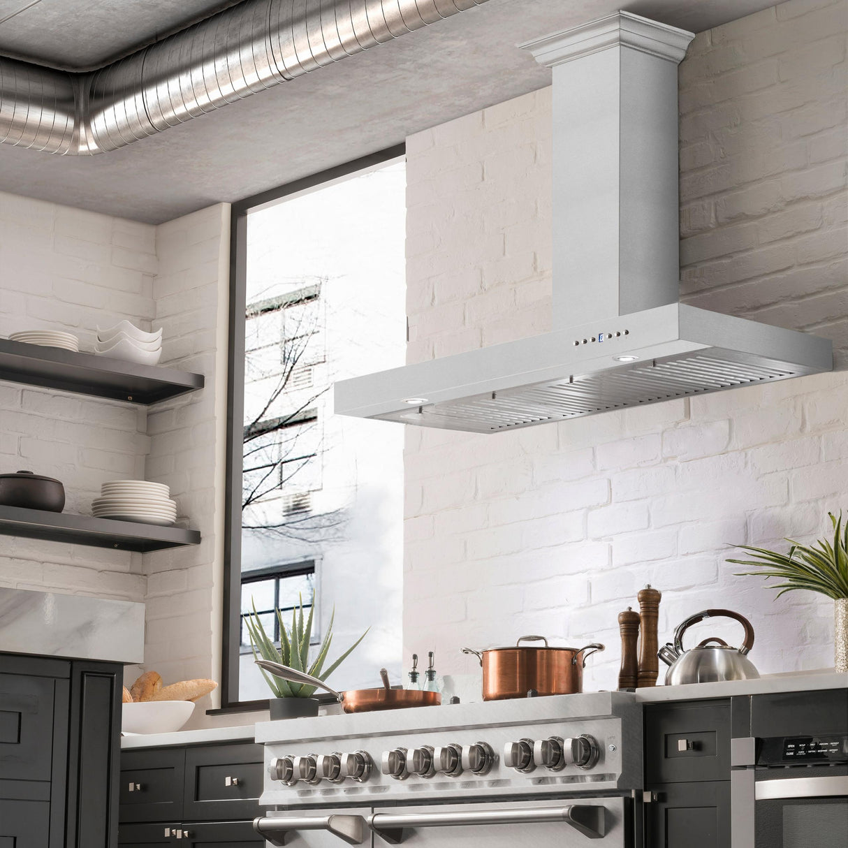 ZLINE Convertible Vent Wall Mount Range Hood in Stainless Steel (KE) - (KE24)