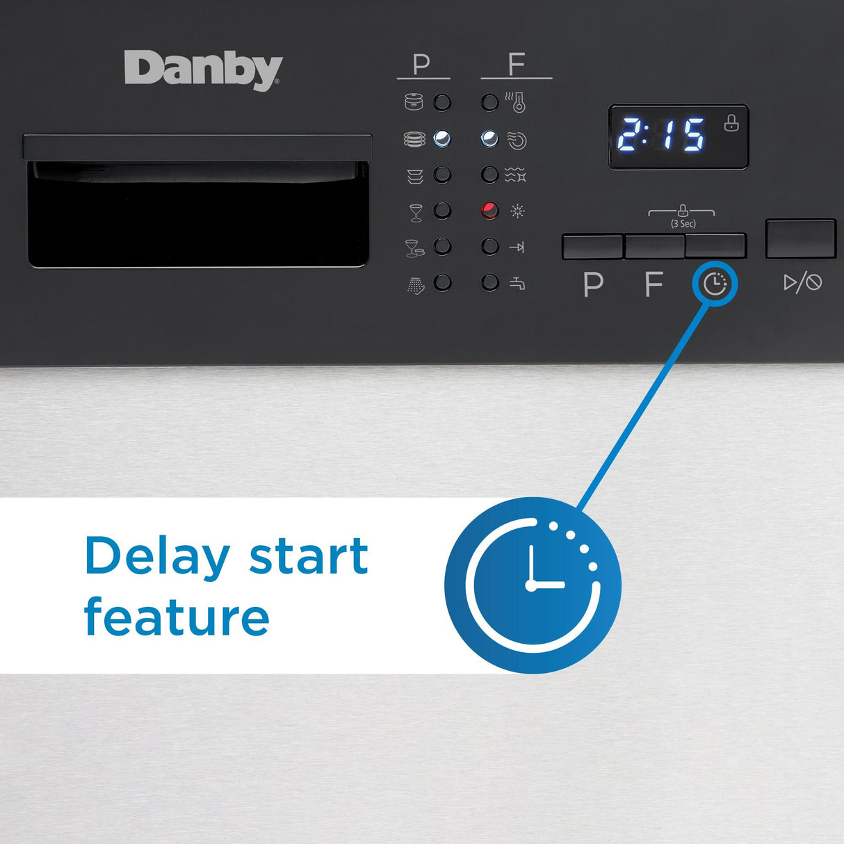 Danby 24" Wide Built-in Dishwasher in Stainless Steel - (DDW2404EBSS)