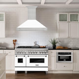 ZLINE 48 in. DuraSnow Stainless Steel Range Hood with Colored Shell Options (8654SNX-48) [Color: White Matte] - (8654SNXWM48)