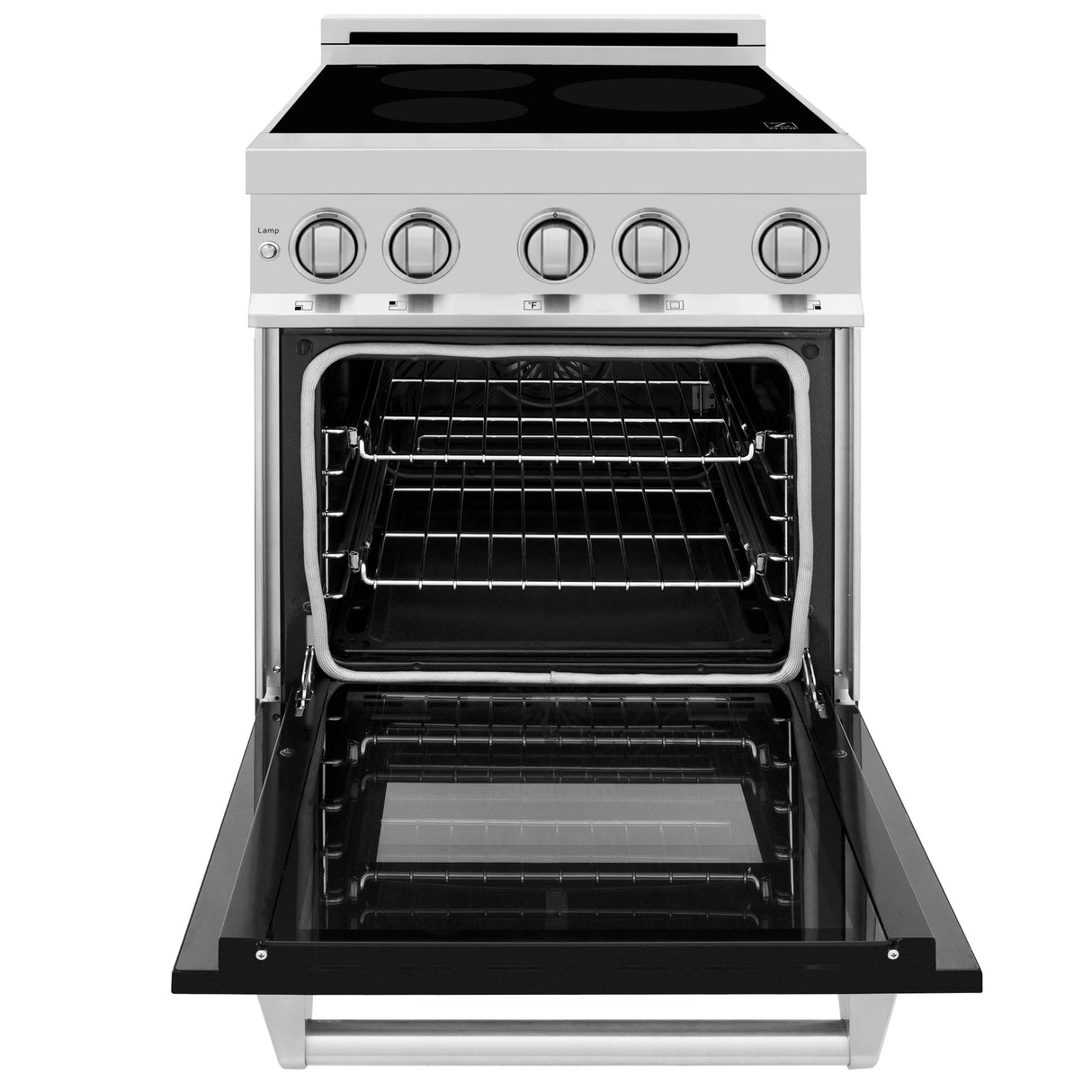 ZLINE 24" 2.8 cu. ft. Induction Range with a 4 Element Stove and Electric Oven in Stainless Steel (RAIND-24) [Color: Black Matte] - (RAINDBLM24)