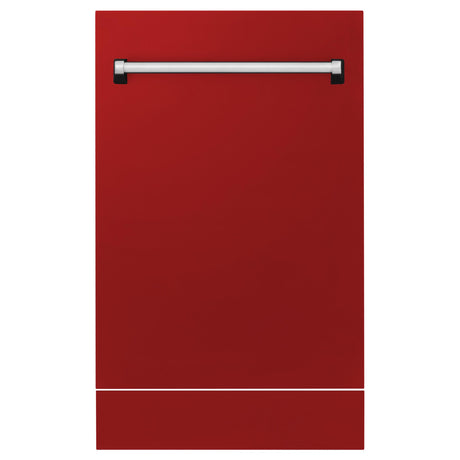 ZLINE 18" Tallac Series 3rd Rack Top Control Dishwasher with Traditional Handle, 51dBa [Color: Red Gloss] - (DWVRG18)