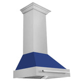 ZLINE 30 in. DuraSnow Stainless Steel Range Hood with Color Shell Options (8654SNX-30) [Color: Blue Gloss] - (8654SNXBG30)