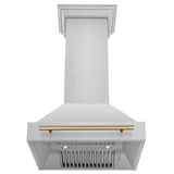 ZLINE 30 in. Autograph Edition Stainless Steel Range Hood with Stainless Steel Shell and Handle (8654STZ-30) [Color: Champagne Bronze] - (8654STZ30CB)