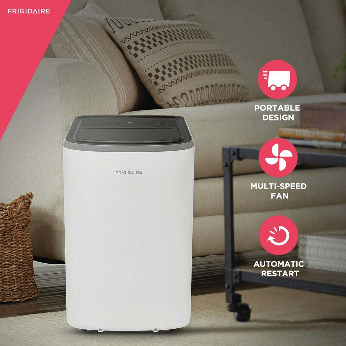 Frigidaire 3-in-1 Connected Portable Room Air Conditioner 14,000 BTU (ASHRAE) / 10,000 BTU (DOE) - (FHPW142AC1)