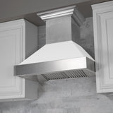 ZLINE DuraSnow Stainless Steel Range Hood With White Matte Shell (8654WM) - (8654WM36)