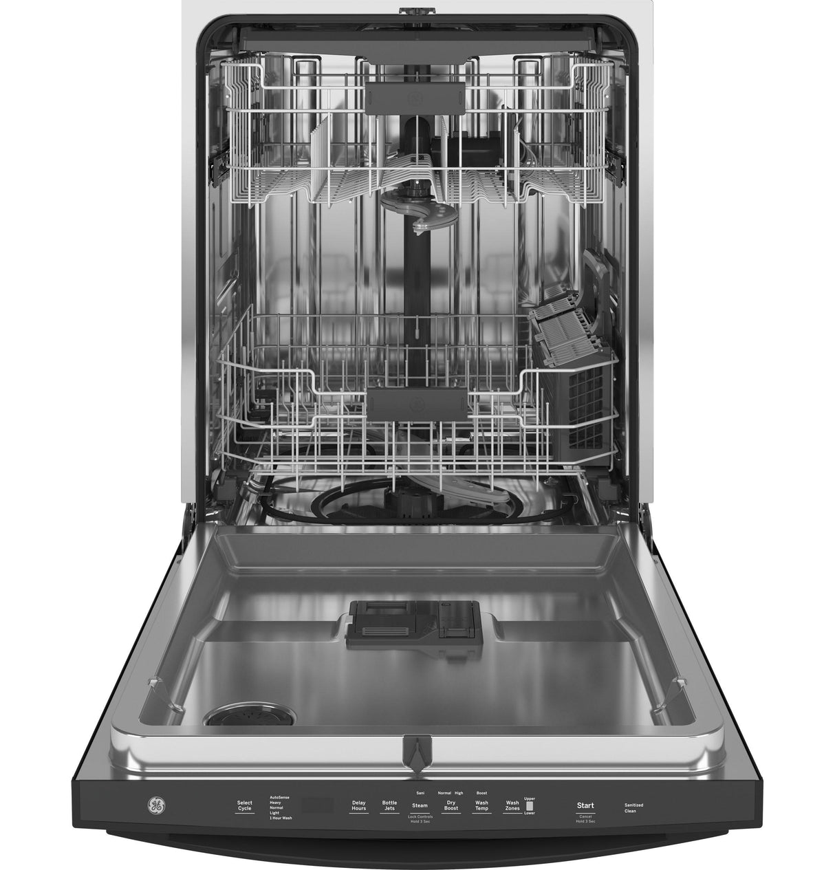 GE(R) ENERGY STAR(R) Top Control with Stainless Steel Interior Dishwasher with Sanitize Cycle & Dry Boost with Fan Assist - (GDT665SGNBB)