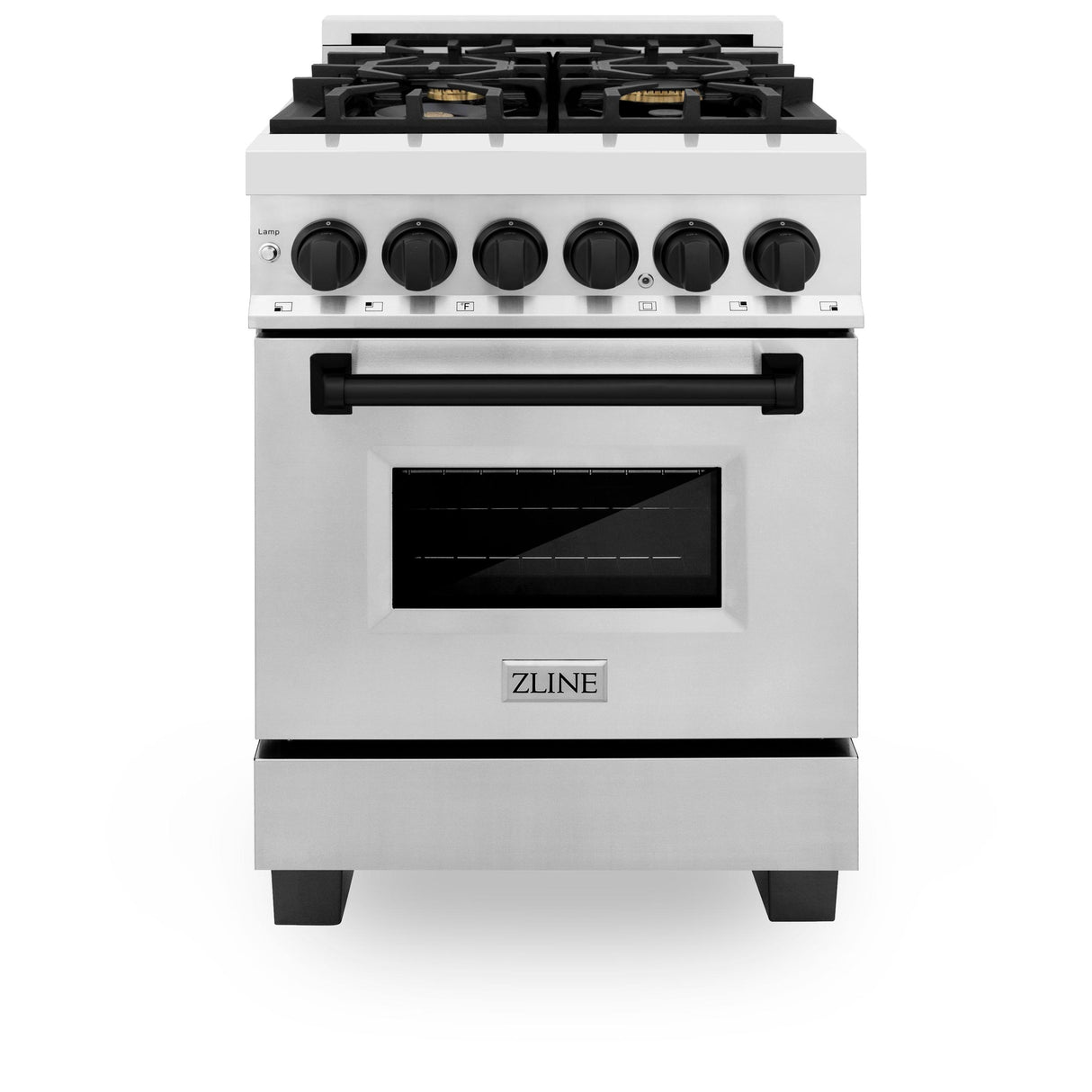 ZLINE Autograph Edition 30" 4.0 cu. ft. Dual Fuel Range with Gas Stove and Electric Oven in Stainless Steel with Accents (RAZ-30) [Color: Matte Black] - (RAZ30MB)