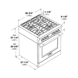 30" DUAL FUEL RANGE - (F4PDF304S1)