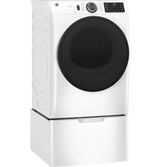 GE(R) ENERGY STAR(R) 7.8 cu. ft. Capacity Smart Front Load Electric Dryer with Sanitize Cycle - (GFD55ESSNWW)