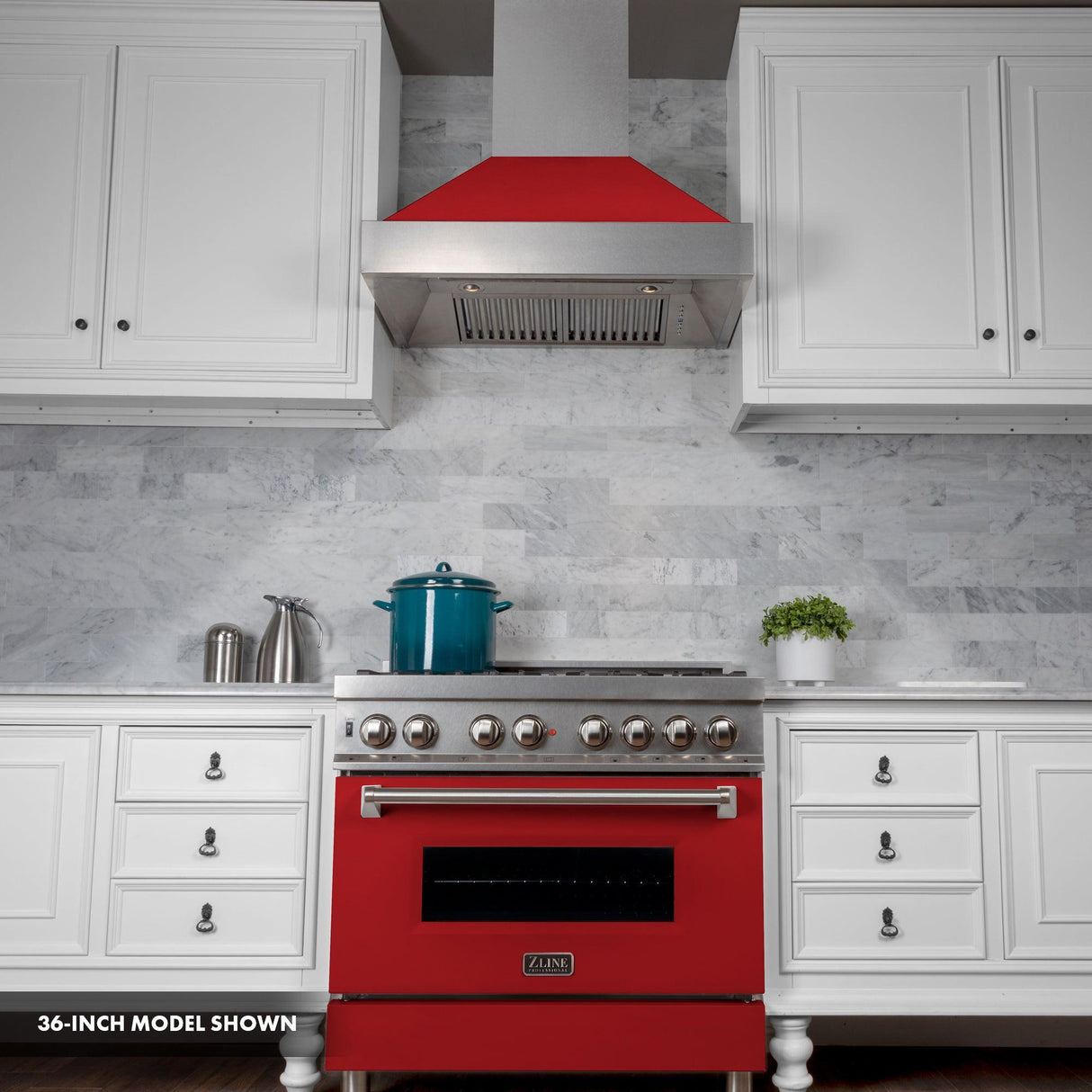 ZLINE 30 in. 4.0 cu. ft. Dual Fuel Range with Gas Stove and Electric Oven in All DuraSnow Stainless Steel with Color Door Options (RAS-SN-30) [Color: Red Matte] - (RASRM30)