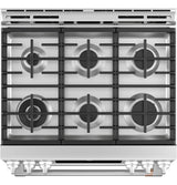 Caf(eback)(TM) 30" Smart Slide-In, Front-Control, Gas Double-Oven Range with Convection - (CGS750P2MS1)