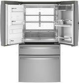 GE Profile(TM) ENERGY STAR(R) 27.9 Cu. Ft. Smart Fingerprint Resistant 4-Door French-Door Refrigerator with Door In Door - (PVD28BYNFS)