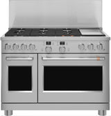 Caf(eback)(TM) 48" Smart Dual-Fuel Commercial-Style Range with 6 Burners and Griddle (Natural Gas) - (C2Y486P2TS1)