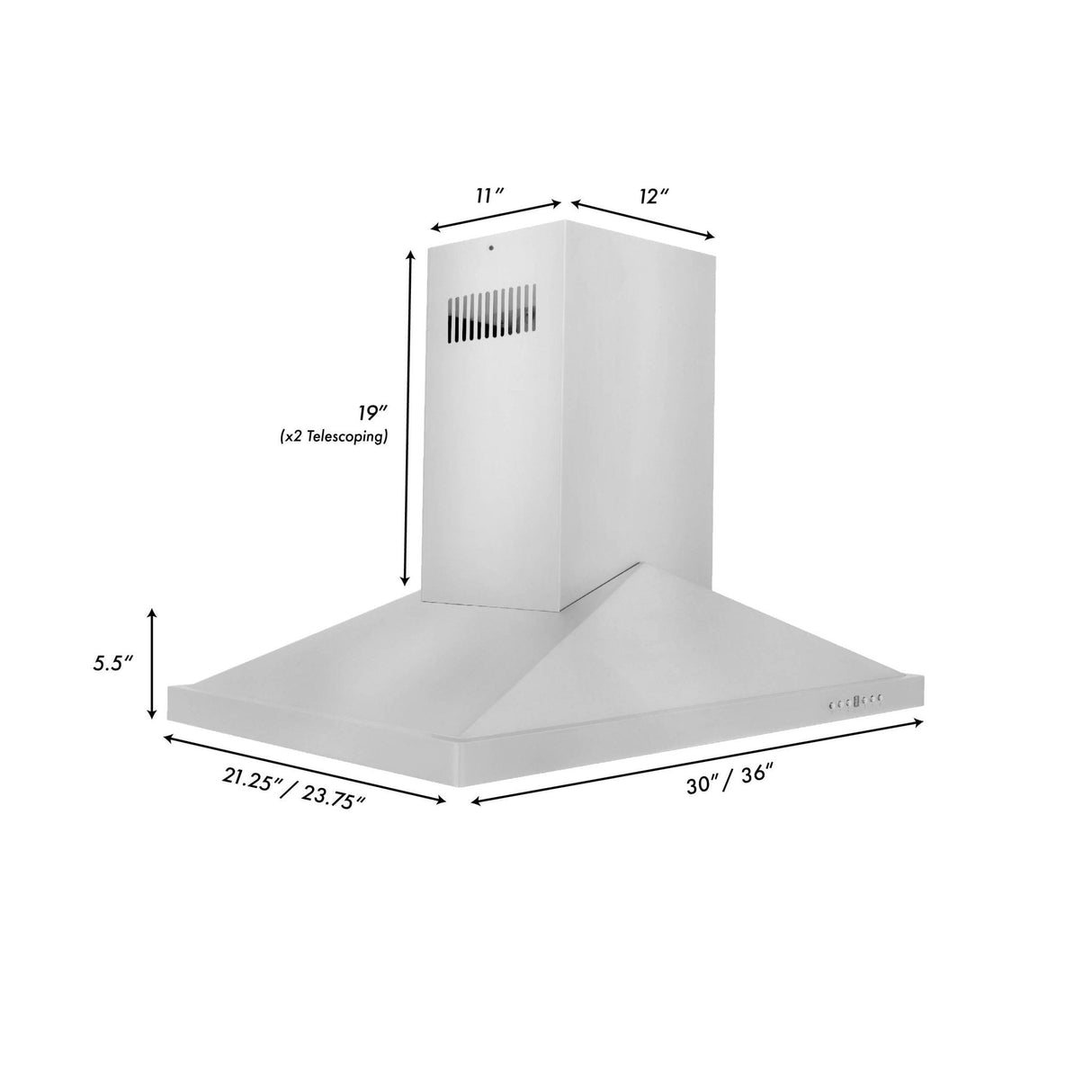 ZLINE Island Mount Range Hood In Stainless Steel (GL1i) - (GL1I30)