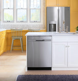 GE(R) ENERGY STAR(R) 22.1 Cu. Ft. Counter-Depth Fingerprint Resistant French-Door Refrigerator - (GYE22GYNFS)