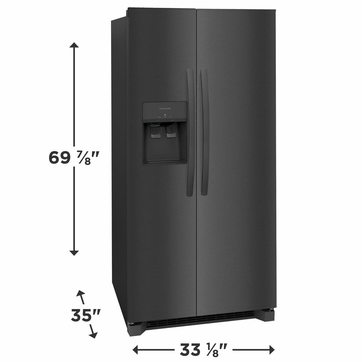 Frigidaire 22.3 Cu. Ft. 33" Standard Depth Side by Side Refrigerator - (FRSS2323AD)