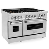 ZLINE 48 in. Dual Fuel Range with Gas Stove and Electric Oven in Stainless Steel (RA48) [Color: DuraSnow Stainless Steel] - (RASN48)