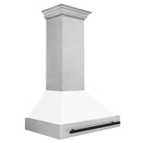 36 in. ZLINE Autograph Edition DuraSnow Stainless Steel Range Hood with White Matte Shell and Accented Handle (8654SNZ-WM36) [Color: Matte Black] - (8654SNZWM36MB)