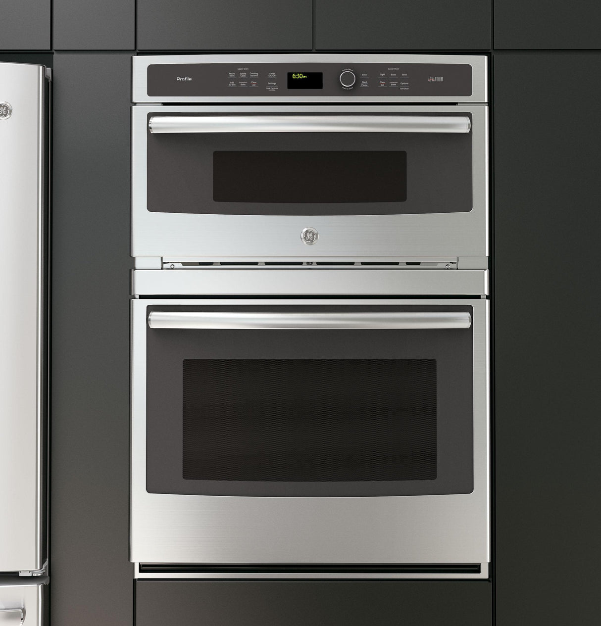 GE Profile(TM) 30 in. Combination Double Wall Oven with Convection and Advantium(R) Technology - (PT9800SHSS)