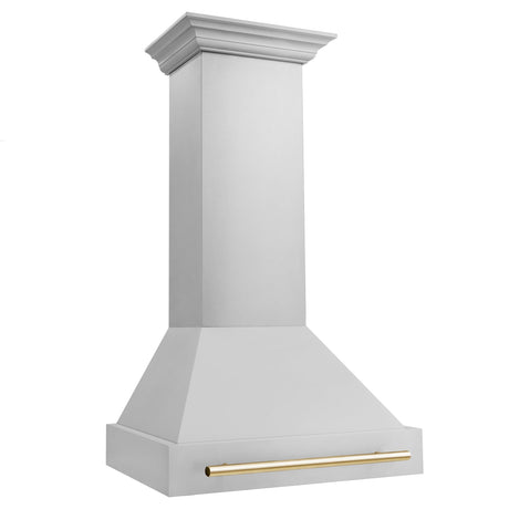 ZLINE 30 in. Autograph Edition Stainless Steel Range Hood with Stainless Steel Shell and Handle (8654STZ-30) [Color: Champagne Bronze] - (8654STZ30CB)