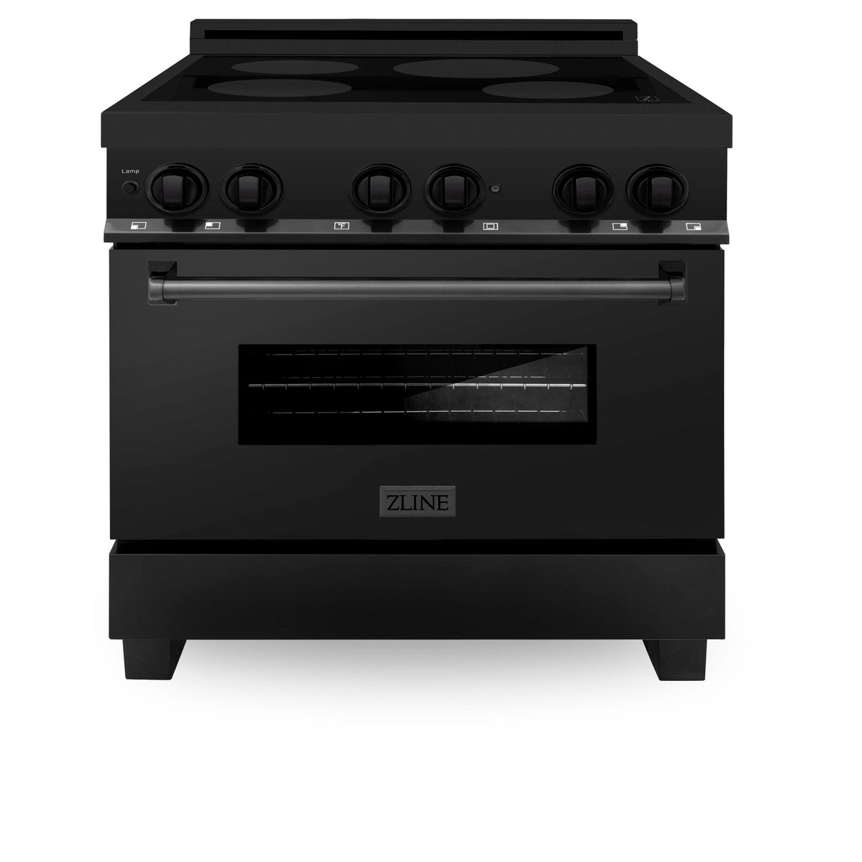 ZLINE 36" 4.6 cu. ft. Induction Range with a 5 Element Stove and Electric Oven in Black Stainless Steel (RAIND-BS-36) - (RAINDBS36)