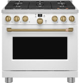 Caf(eback)(TM) 36" Smart All-Gas Commercial-Style Range with 6 Burners (Natural Gas) - (CGY366P4TW2)