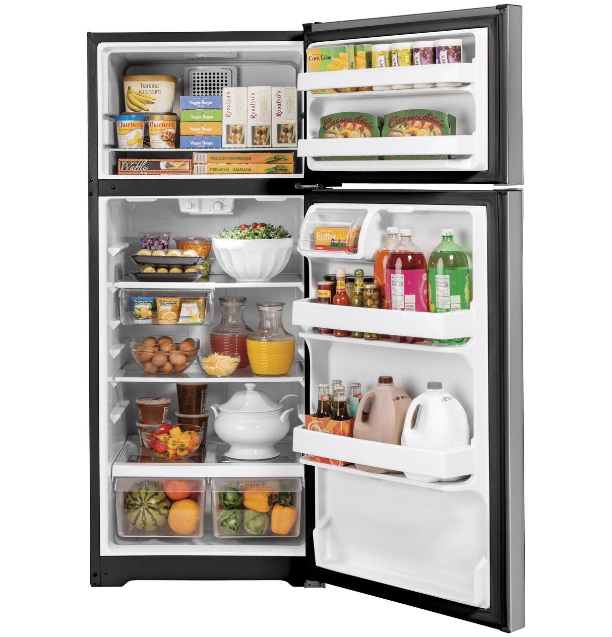 GE(R) 16.6 Cu. Ft. Top-Freezer Refrigerator - (GTS17GSNRSS)