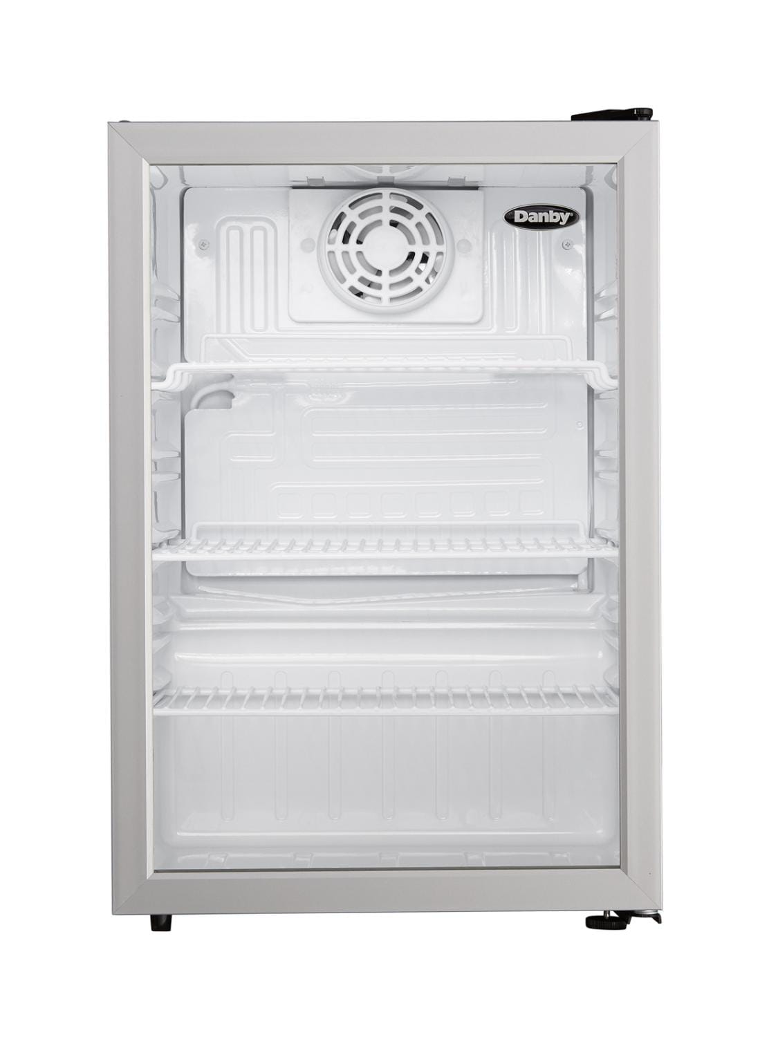 Danby 2.6 cu. ft. Compact Glass Door Fridge in Platinum - (DAG026A1BDB)